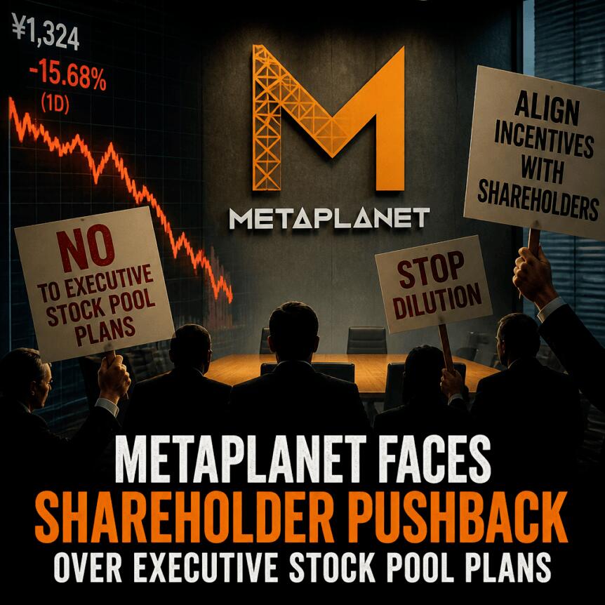 Metaplanet Faces Shareholder Pushback Over Executive Stock Pool Plans