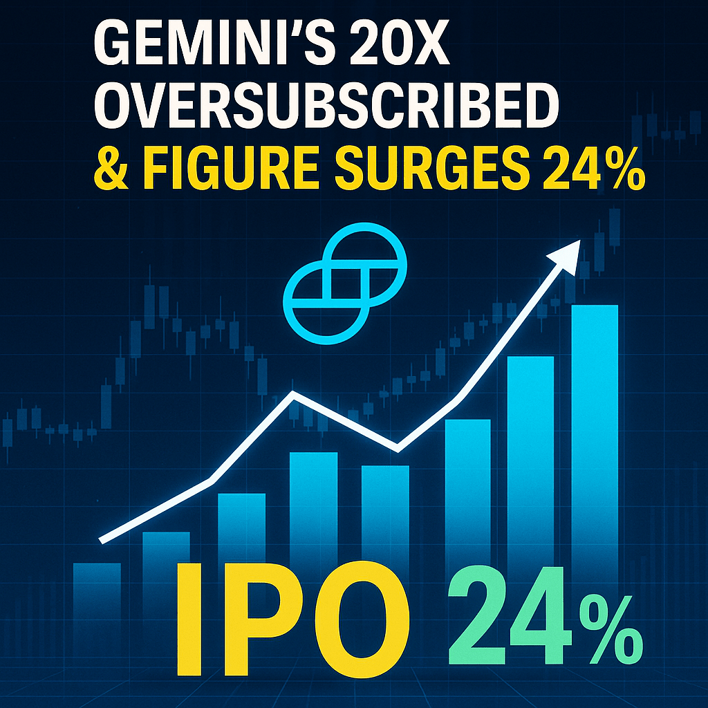 Web3 IPOs Boom: Gemini’s $20X Oversubscribed & Figure Surges 24%