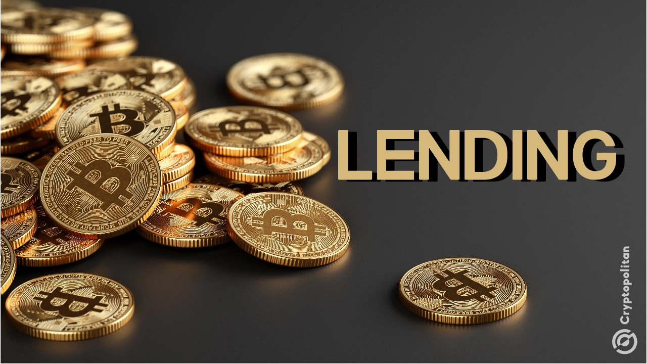 On-chain leverage through lending protocols back to levels from 2021 peak