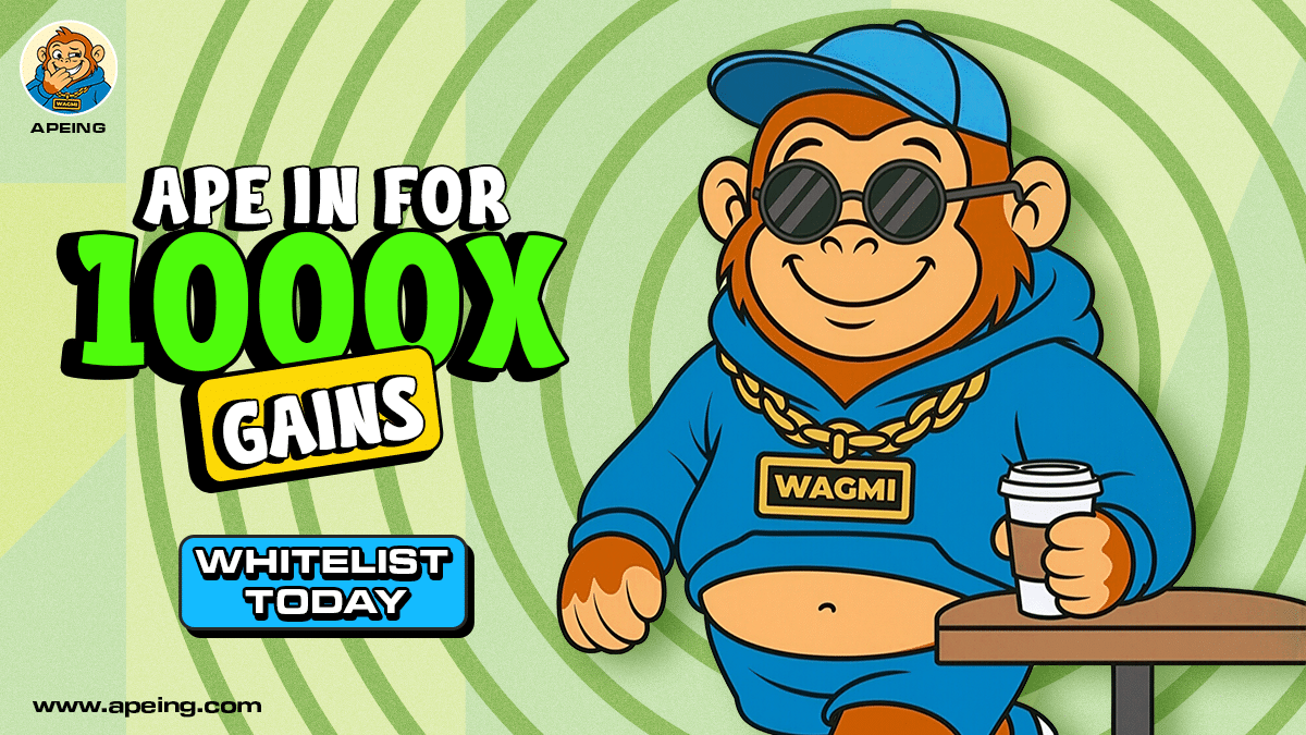Auf der Suche nach den besten 1000x Altcoins? Apeing entwickelt sich zur Whitelist, die man im Auge behalten sollte, während Pepe und Bonk a...