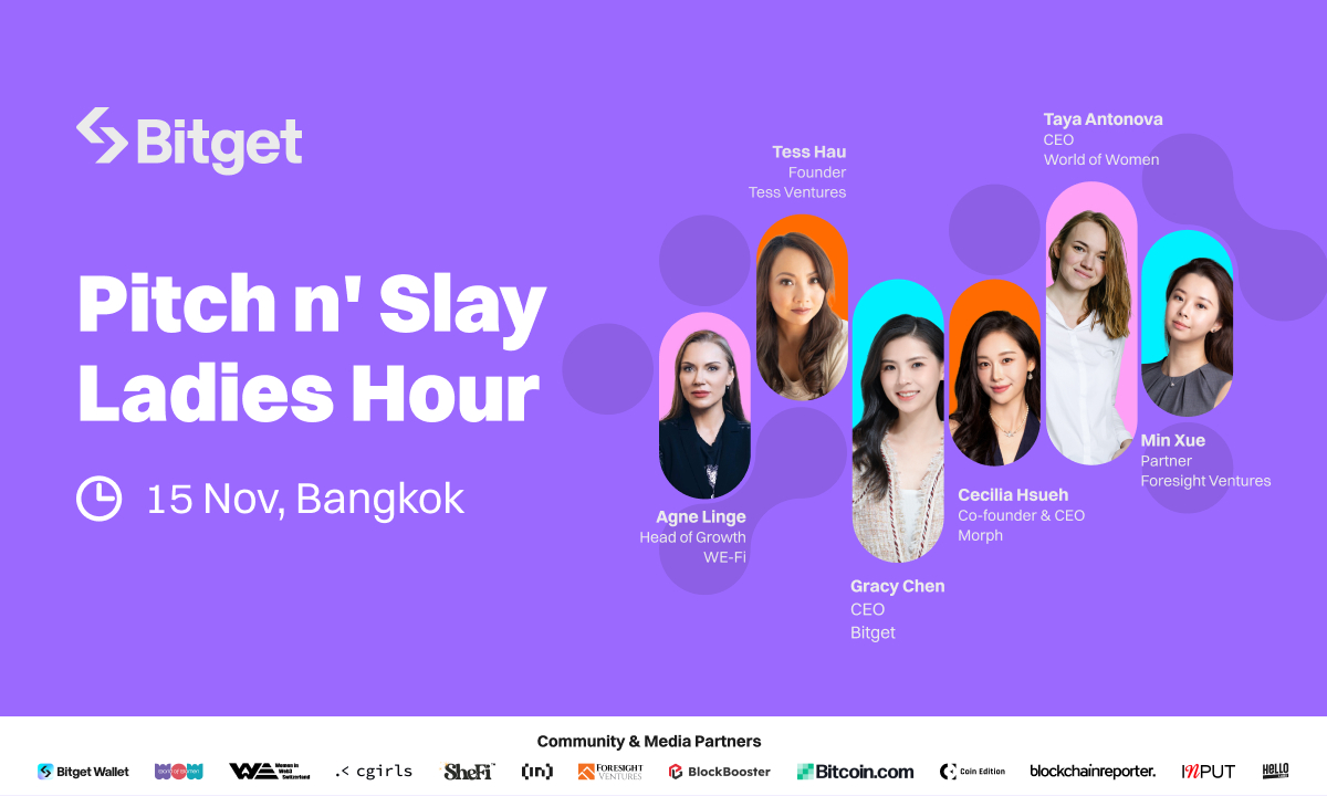 Pitch n' Slay: Bitget and Morph Join Forces to Spotlight Females with $100K Seed Funding, Travel Support, Grants, and BWB Airdrop (11 Nov)