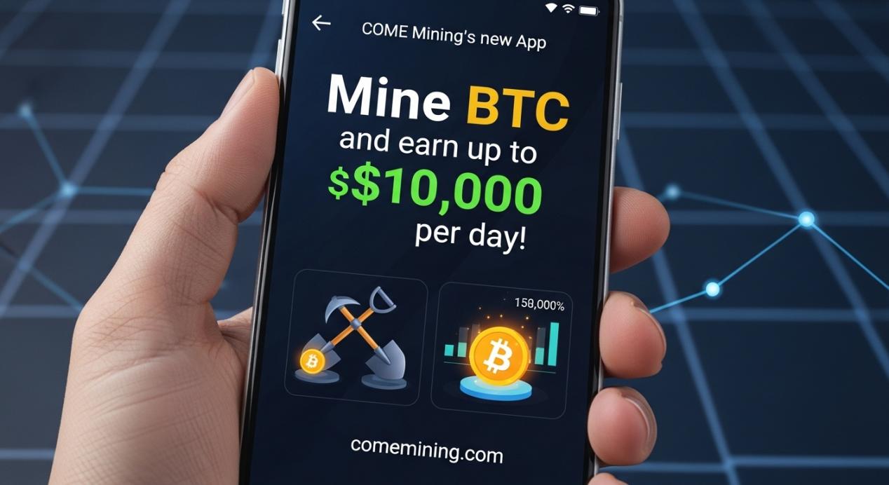 Mine BTC and earn up to $10,000 per day with COME Mining’s new app
