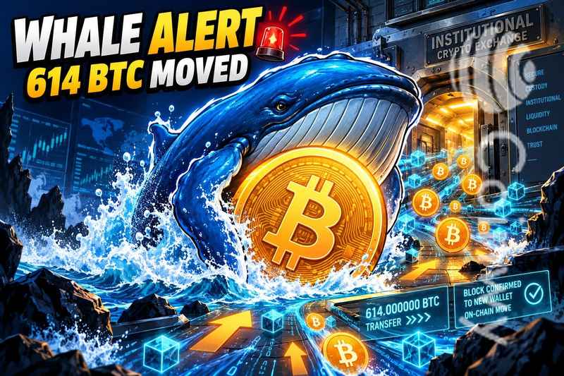 Whale Alert Flags 614 BTC Move From Coinbase Institutional