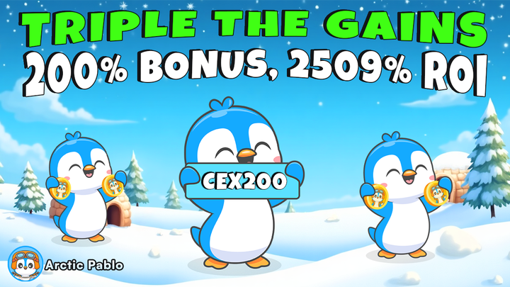 CEX200 Bonus Unlocks 200% Extra Tokens As Arctic Pablo Coin’s Presale Heats Up, While Dogecoin And Shiba Inu Move Boldly