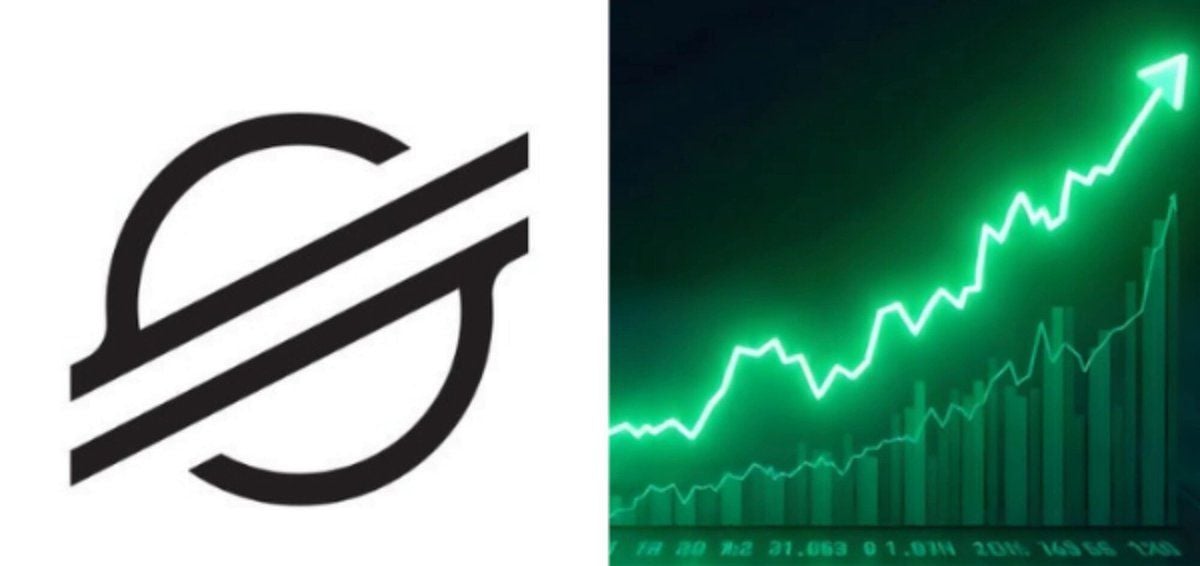 Stellar is the lone green candle in a red market