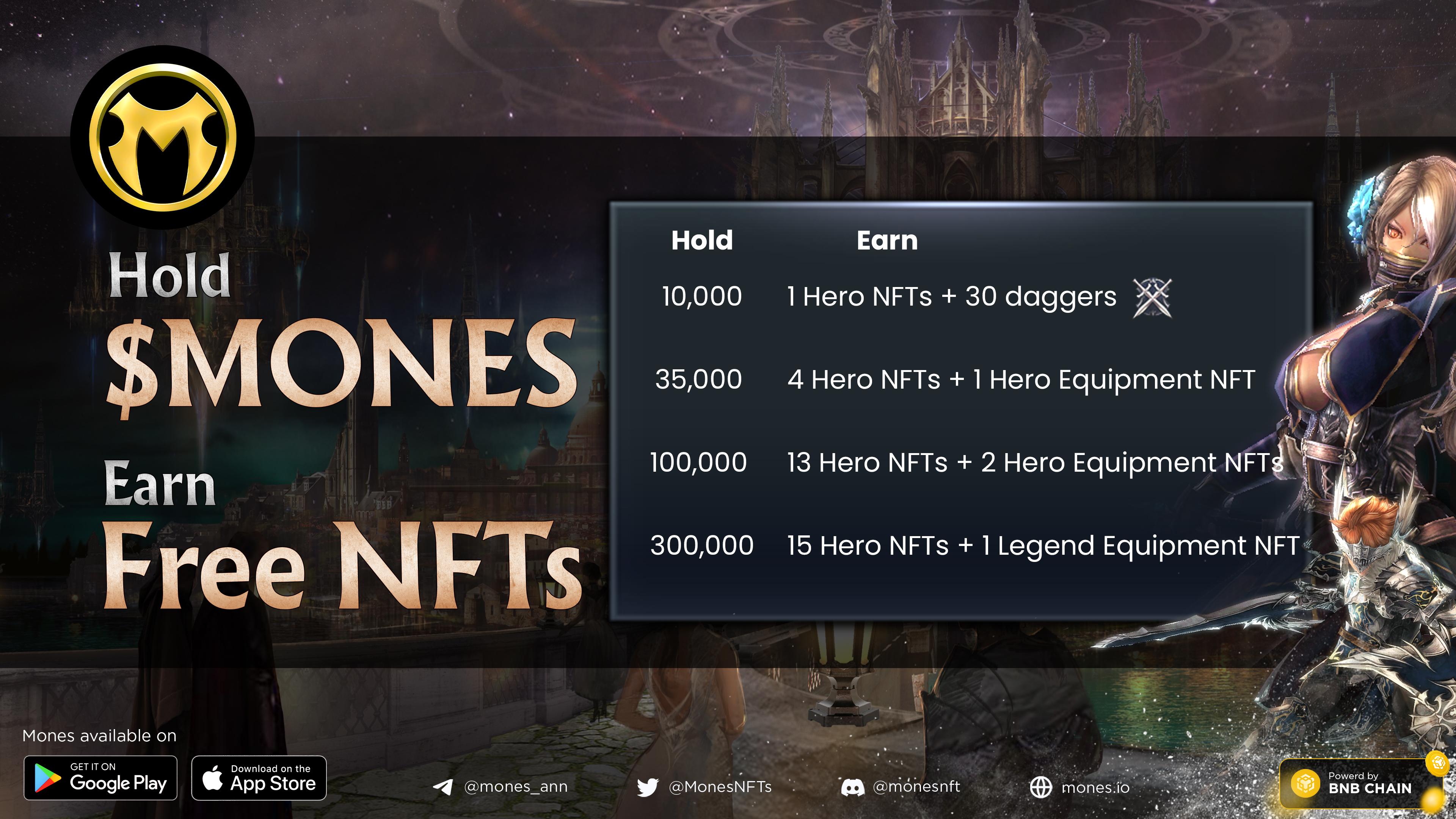 Hold $MONES Tokens, Earn Free NFTs