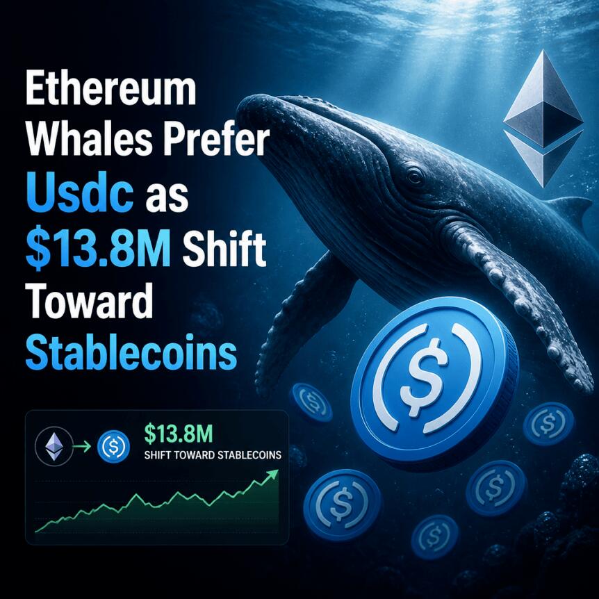Ethereum Whales Prefer Usdc as $13.8M Shift Toward Stablecoins