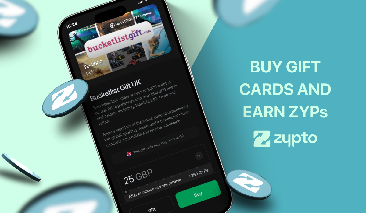 Earn ZYP Reward Points On Every Gift Card You Buy