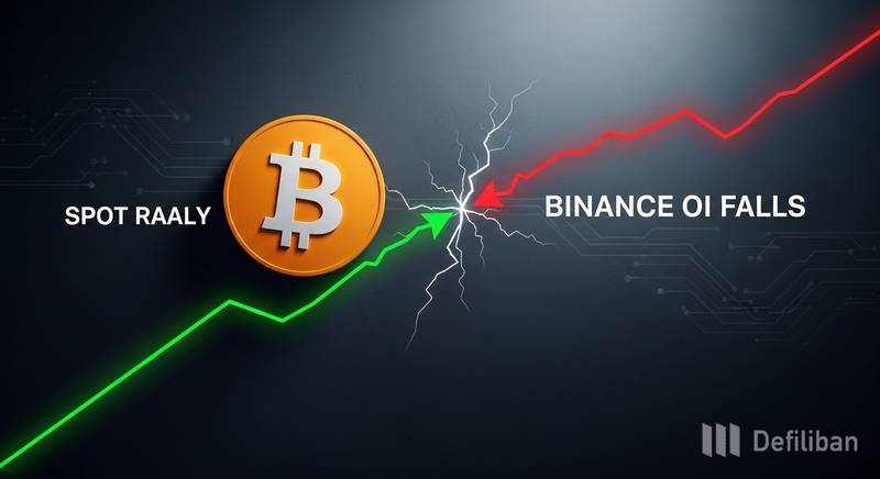 BTC Bitcoin Divergence: Spot Rally as Binance OI Falls