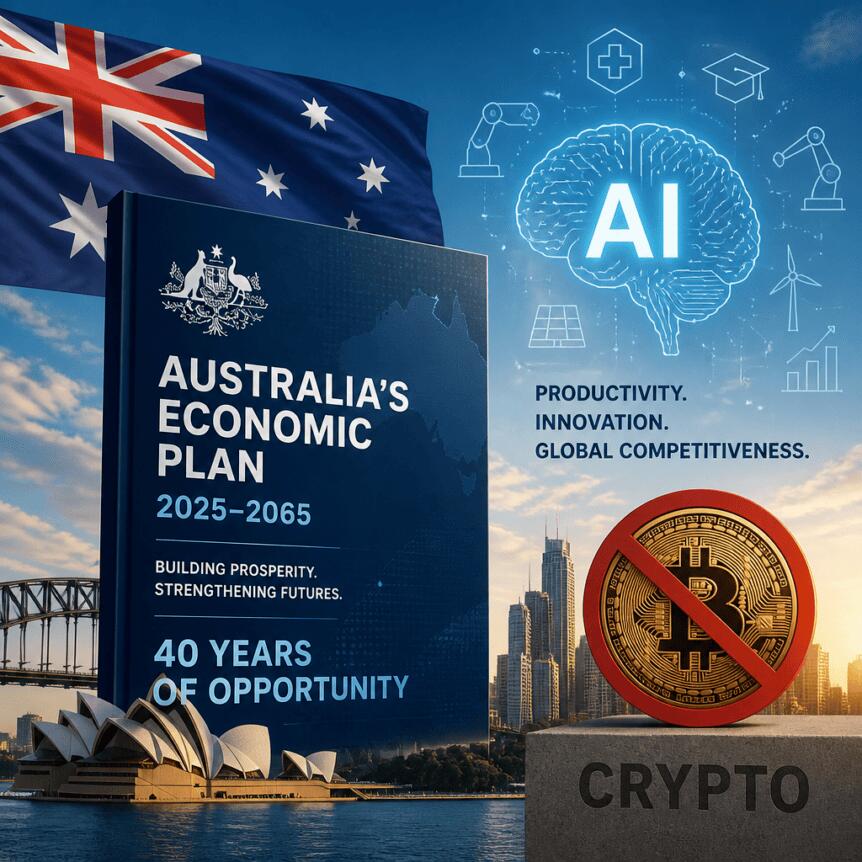 Australia’s 40-Year Economic Plan Flags AI Shift, Skips Crypto