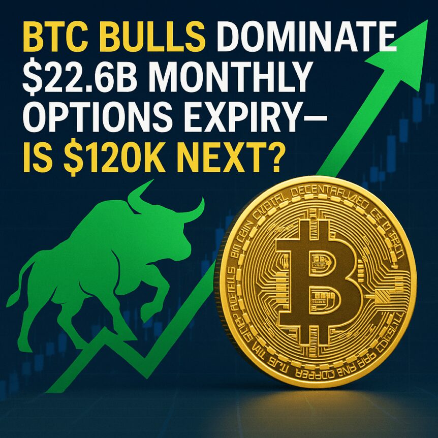 BTC Bulls Dominate $22.6B Monthly Options Expiry—Is $120K Next?