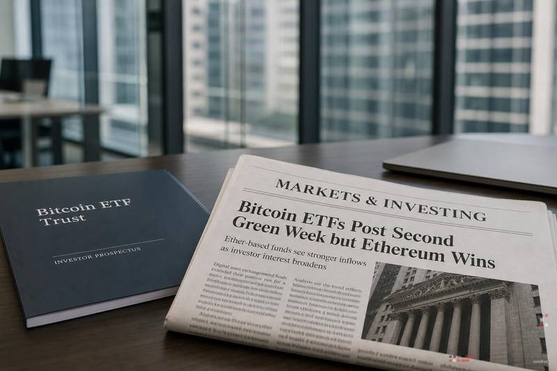 Bitcoin ETFs Post Second Green Week, but Ethereum Wins