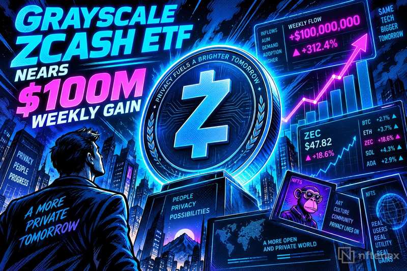 Grayscale Zcash ETF Nears $100M Weekly Gain