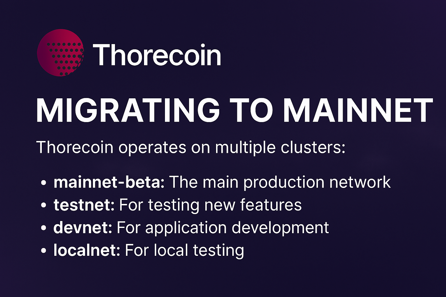 Thorecoin Announces Mainnet Migration to Solana: A New Era Begins ๐๐๐๐๐๐๐๐๐๐๐๐๐