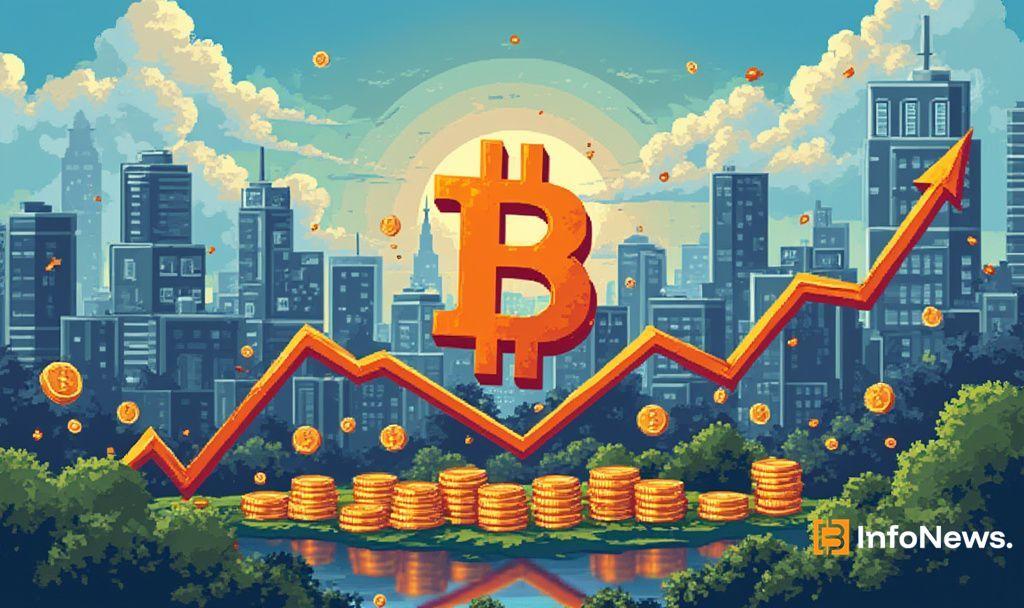 Graphical representation of Bitcoin's price surge