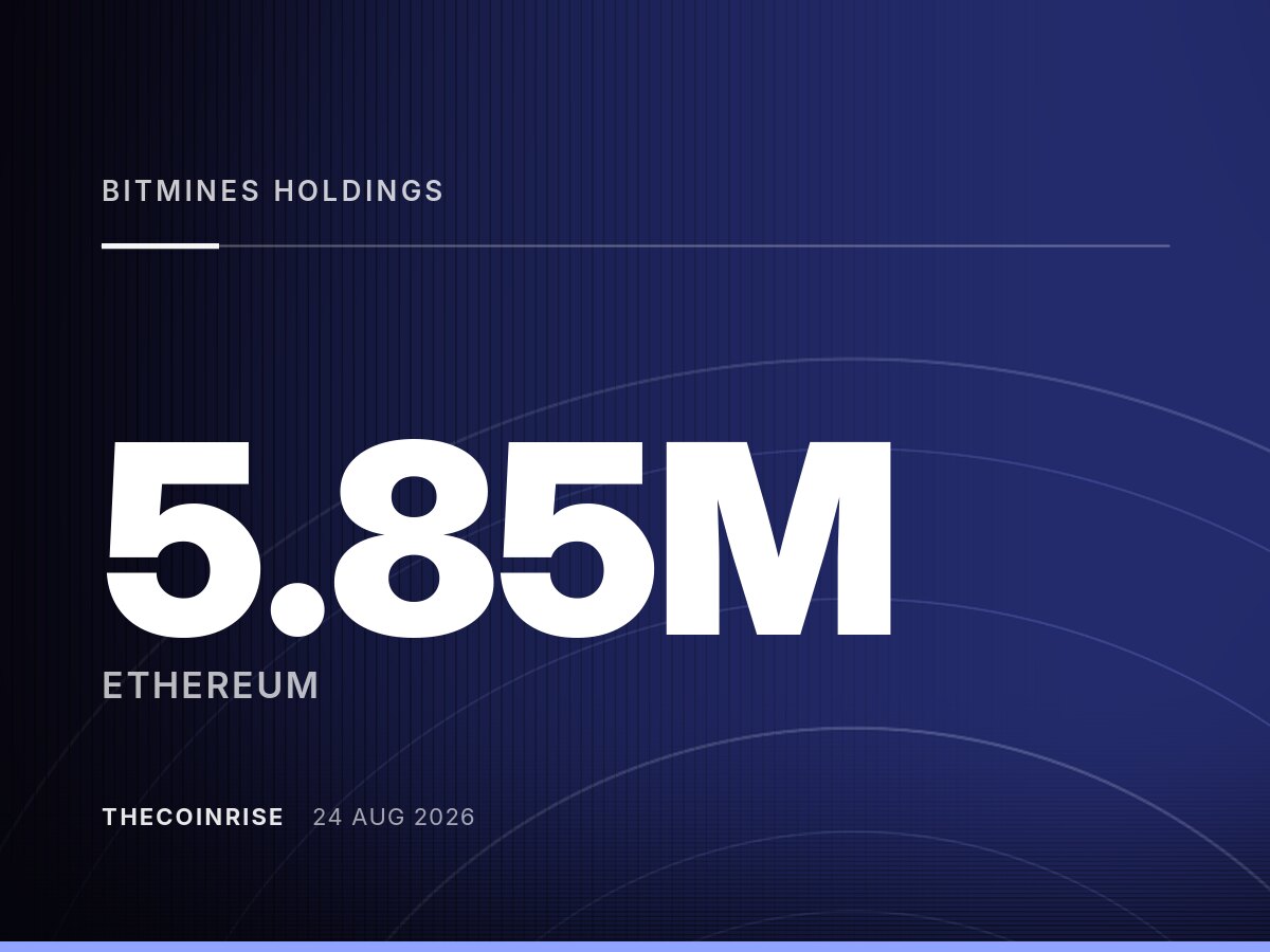 BitMine’s Ethereum Holdings Climb to 5.85 Million ETH, Nearing Stated Target