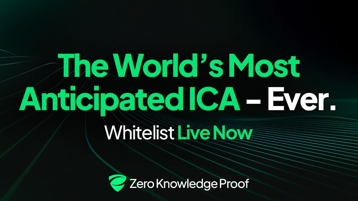$100M Self-Funded Crypto Project - Zero Knowledge Proof is Set to Launch World First Initial Coin Auction (ICA)