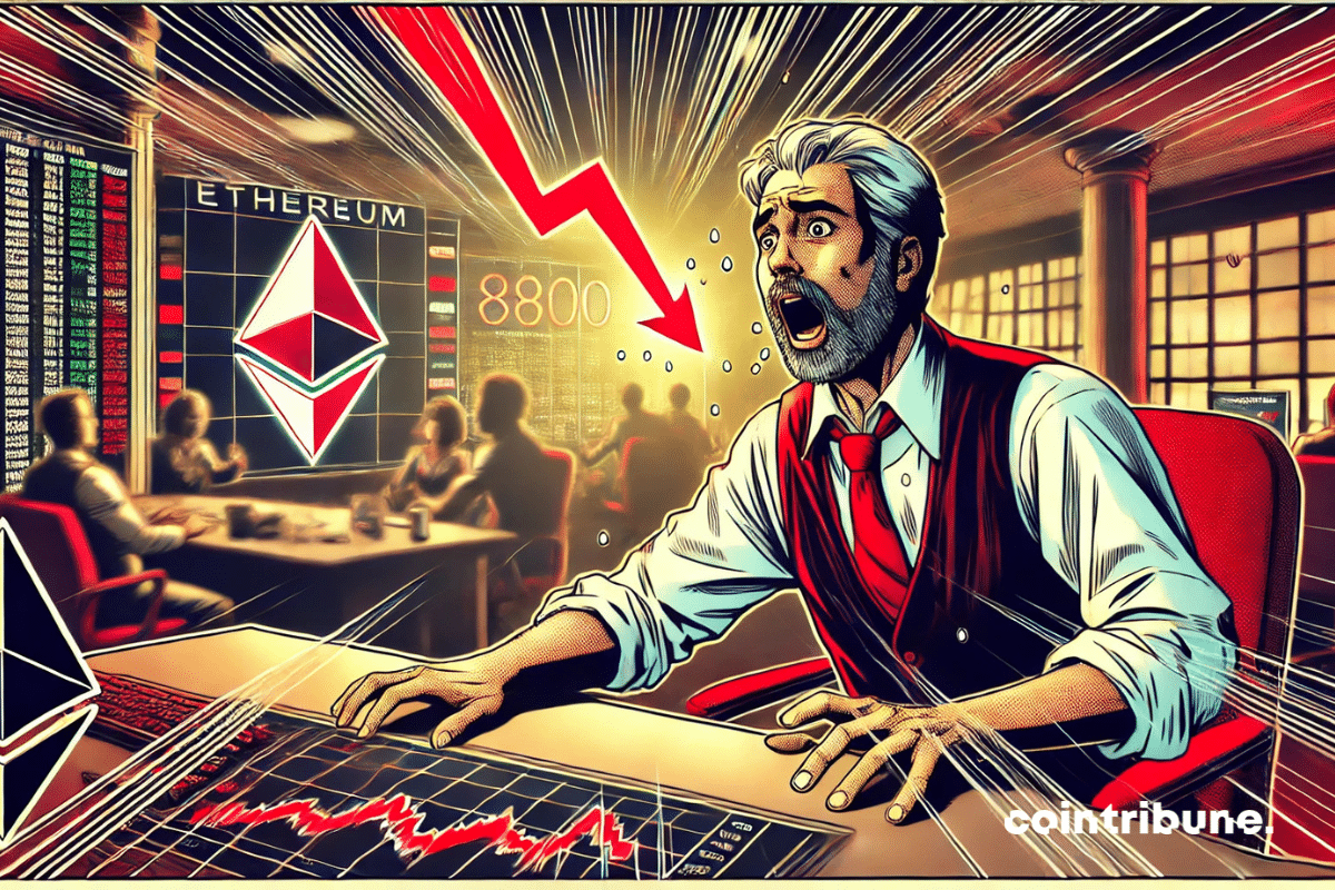 Ethereum Price Chart Showing Descending Triangle Pattern