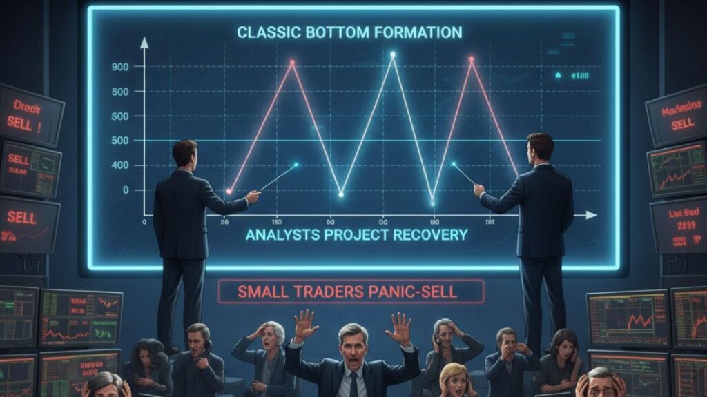 Small Traders Panic-Sell as Analysts Point to Classic Bottom Formation