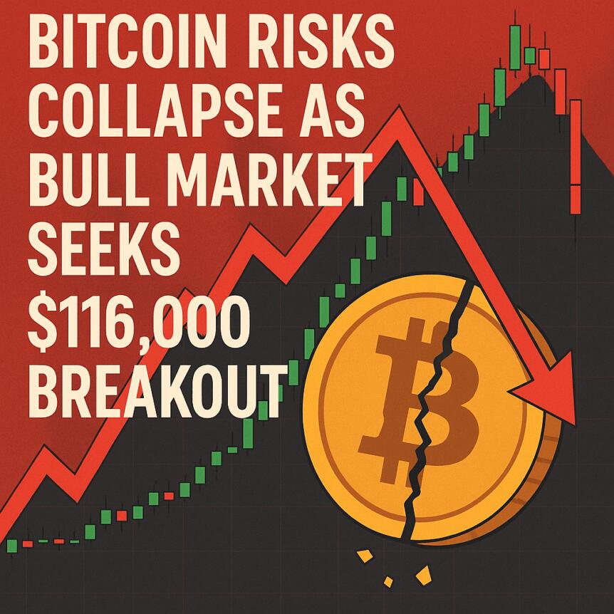 Bitcoin Risks Collapse as Bull Market Seeks $116,000 Breakout