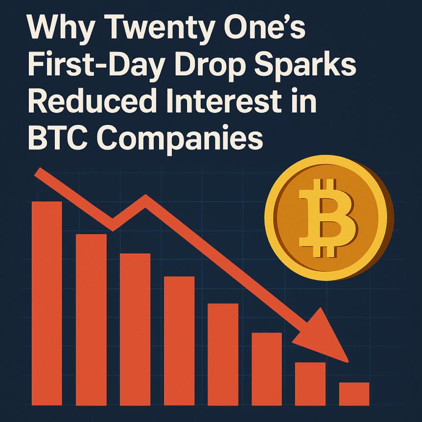 Why Twenty One’s First-Day Drop Sparks Reduced Interest in BTC Companies