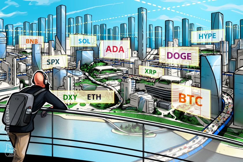 Price predictions 9/8: SPX, DXY, BTC, ETH, XRP, BNB, SOL, DOGE, ADA, HYPE