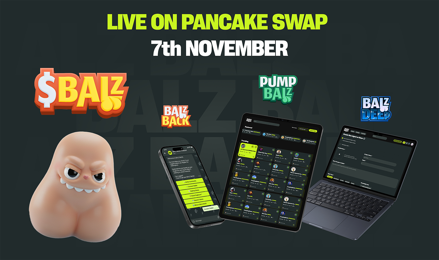 $BALZ Token Goes Live on PancakeSwap Today as BNB Chain Meme Project Closes $2M+ Presale (7 Nov)