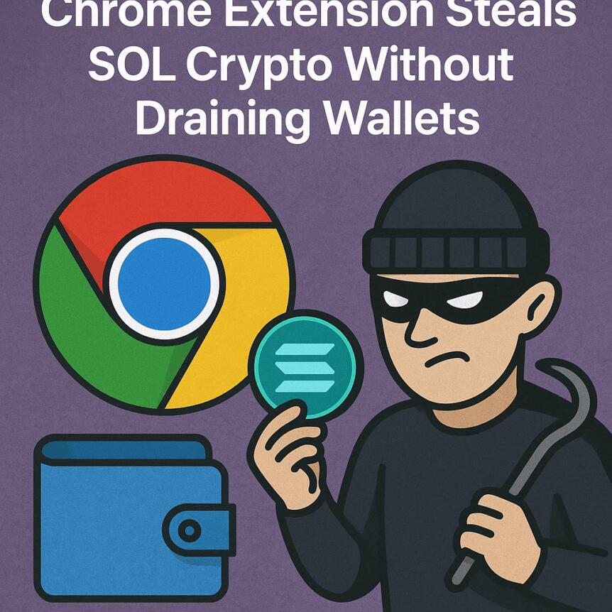 Malicious Chrome Extension Steals SOL Crypto Without Draining Wallets