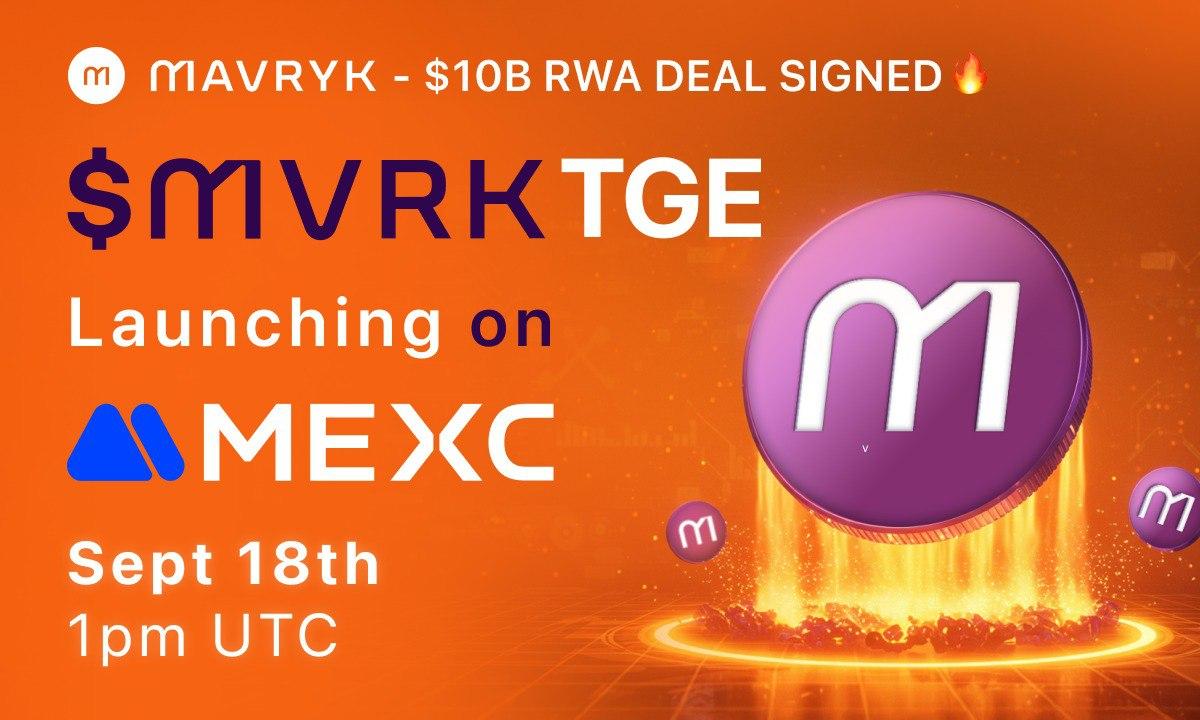 RWA Blockchain Mavryk Announces Mainnet Token Launch on MEXC (25 Aug)