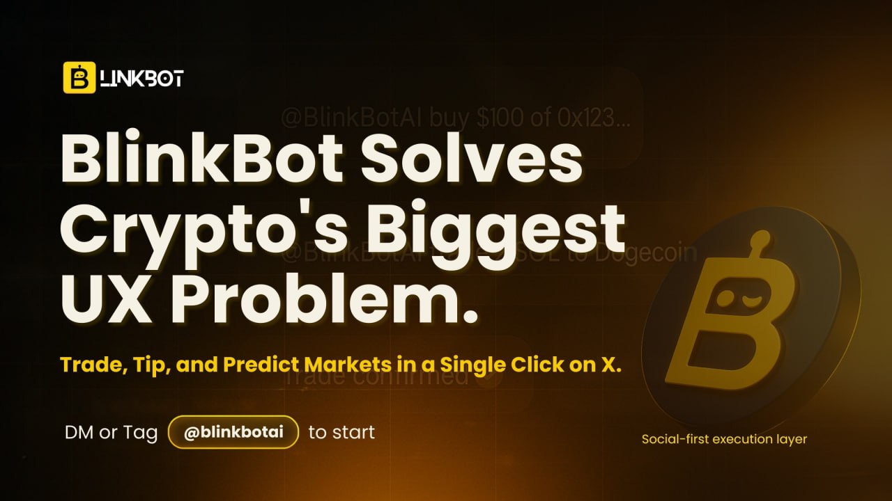 BlinkBot Just Solved Crypto's Biggest UX Problem: Trade, Tip, and Predict Markets in a Single Click on X