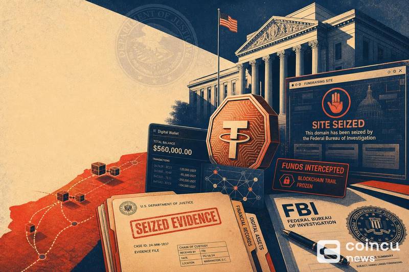 DOJ Seizes $560K in Hamas-Linked Crypto, FBI Takes Over Fundraising Sites