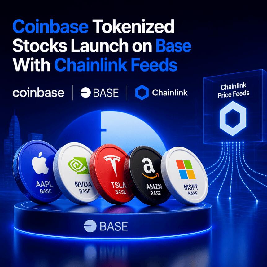 Coinbase Tokenized Stocks Launch on Base With Chainlink Feeds