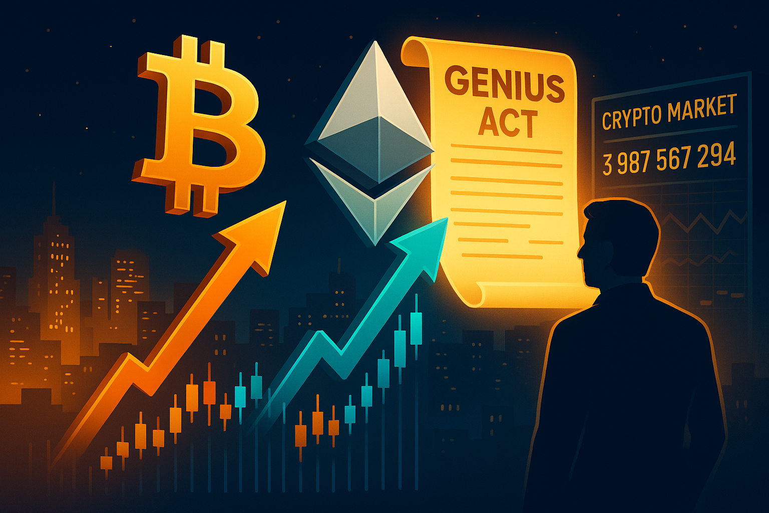 Crypto Market Surge Fueled by Ethereum Bitcoin and the Genius Act Momentum