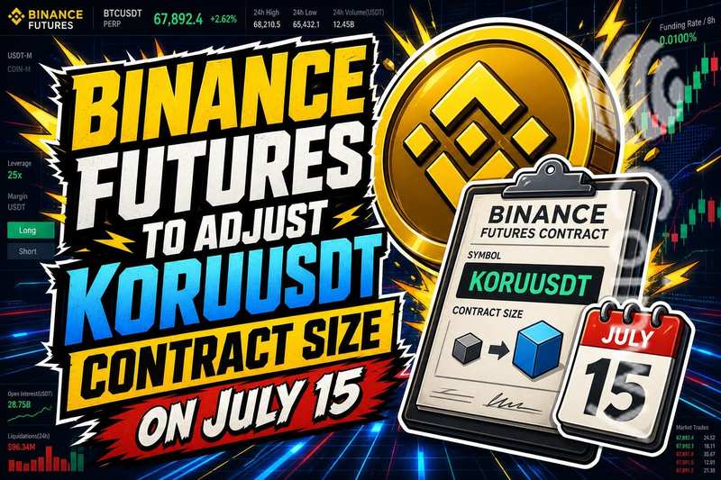 Binance Futures to Adjust KORUUSDT Contract Size on July 15