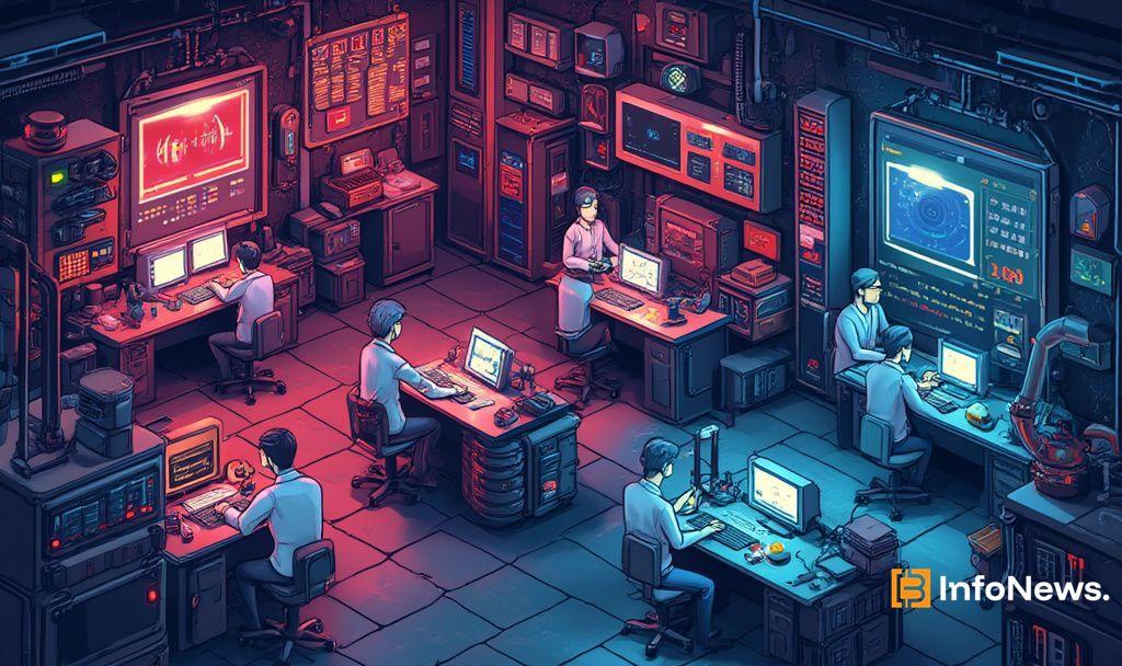 Futuristic lab scene representing blockchain development at Unto Labs