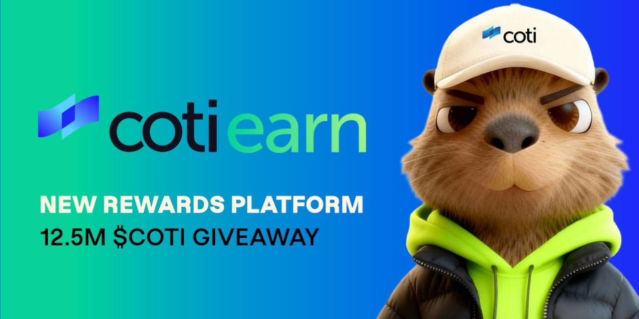COTI Launches COTI Earn Loyalty Platform, Bringing 12.5M $COTI Rewards to Web3 Users