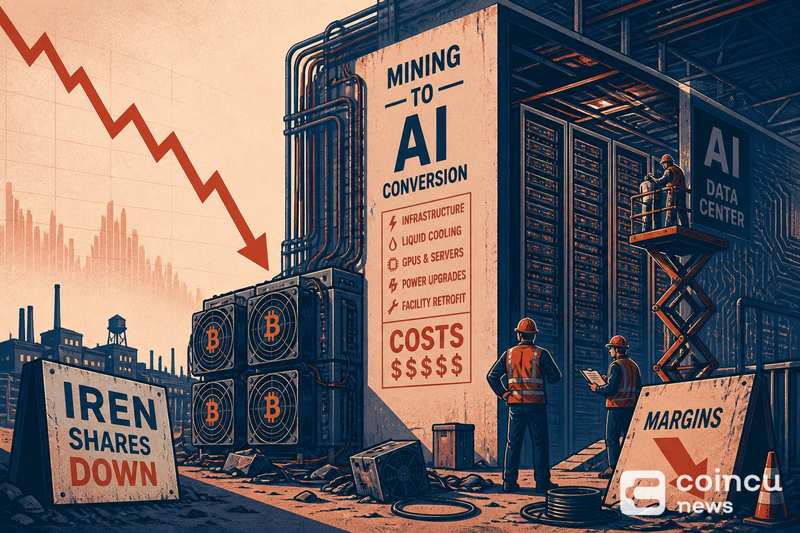 Bitcoin Miner IREN Shares Fall as AI Conversion Costs Mount