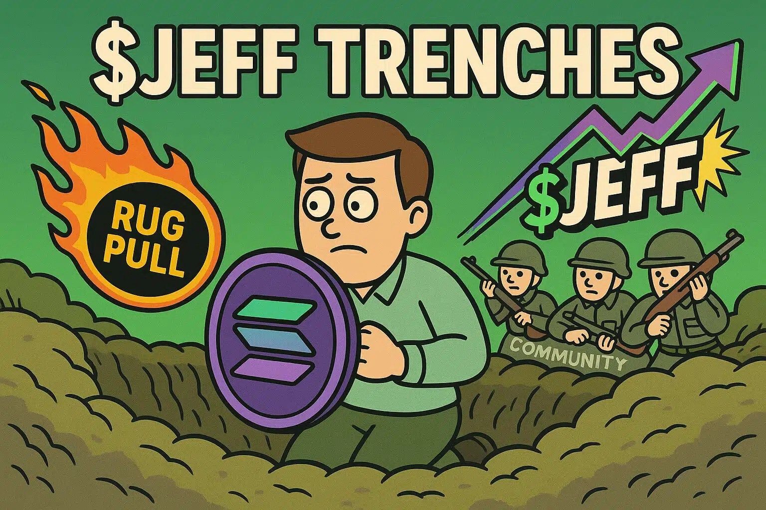 Tired of PVP Rugs? $JEFF Is Bringing Back Real Trenches to Solana Memes