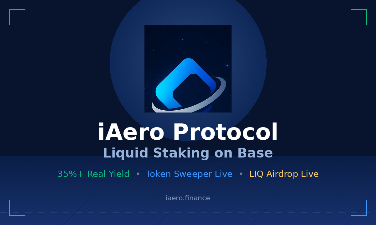 iAero Protocol Launches Token Sweeper, Distributes 5% of LIQ Supply to Stakers