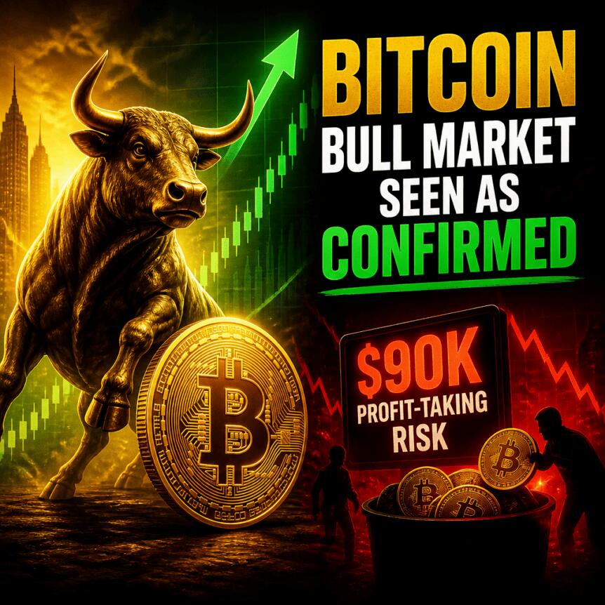 Bitcoin Bull Market Seen as Confirmed, but $90K Profit-Taking Risk