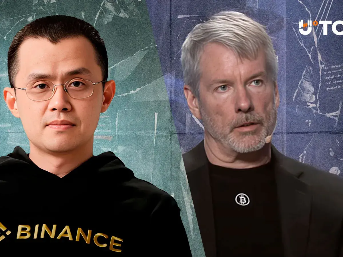 CZ Meets Michael Saylor in Person for the First Time