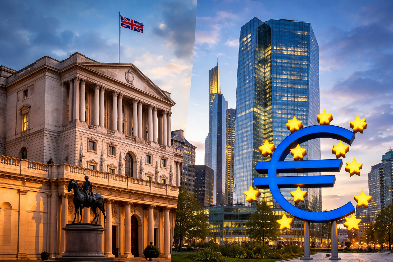 Europe’s Central Banks Ease Carefully as Rate Paths Diverge