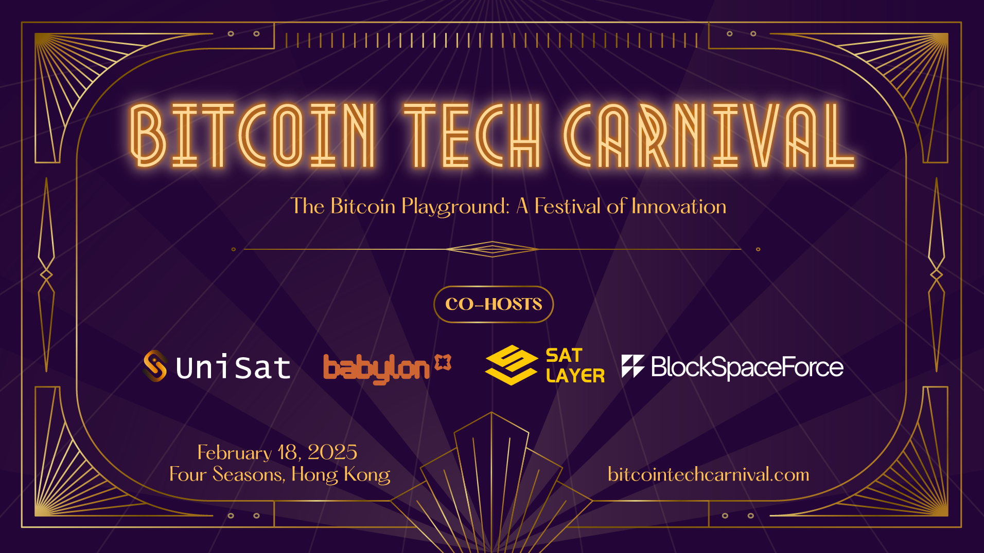 Bitcoin Tech Carnival Announces Inaugural Event: The World’s First Bitcoin Innovation Festival Coming to Hong Kong