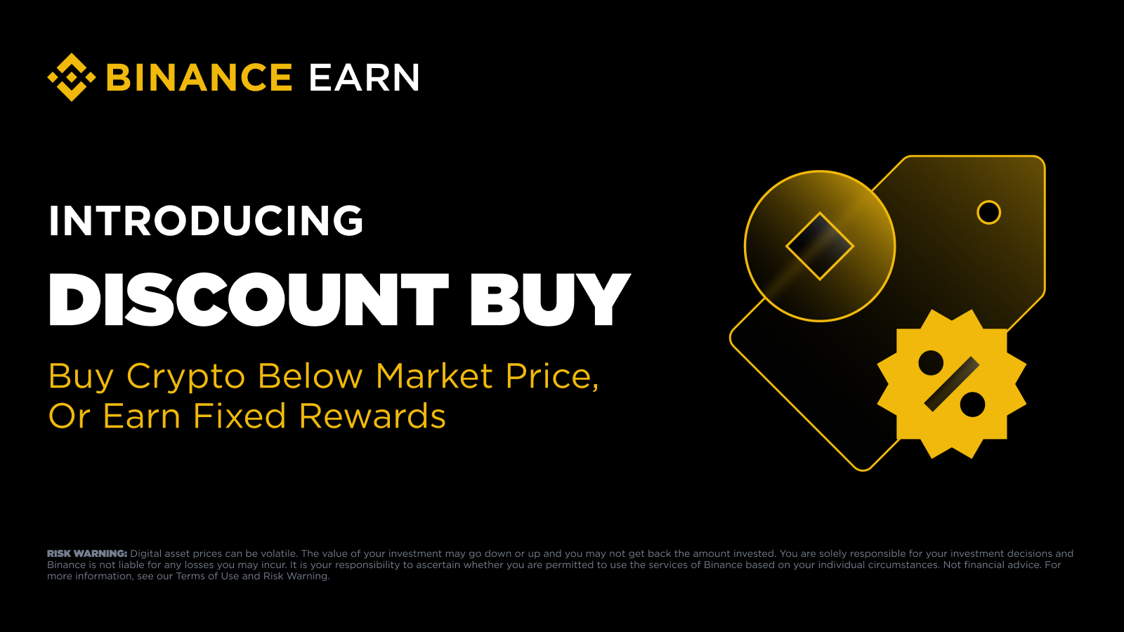 Binance Earn Unveils ‘Discount Buy’: Acquire Crypto at Target Prices or Earn Fixed Rewards