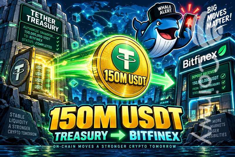 150 Million USDT Transfer From Tether Treasury to Bitfinex Reported by Whale Alert