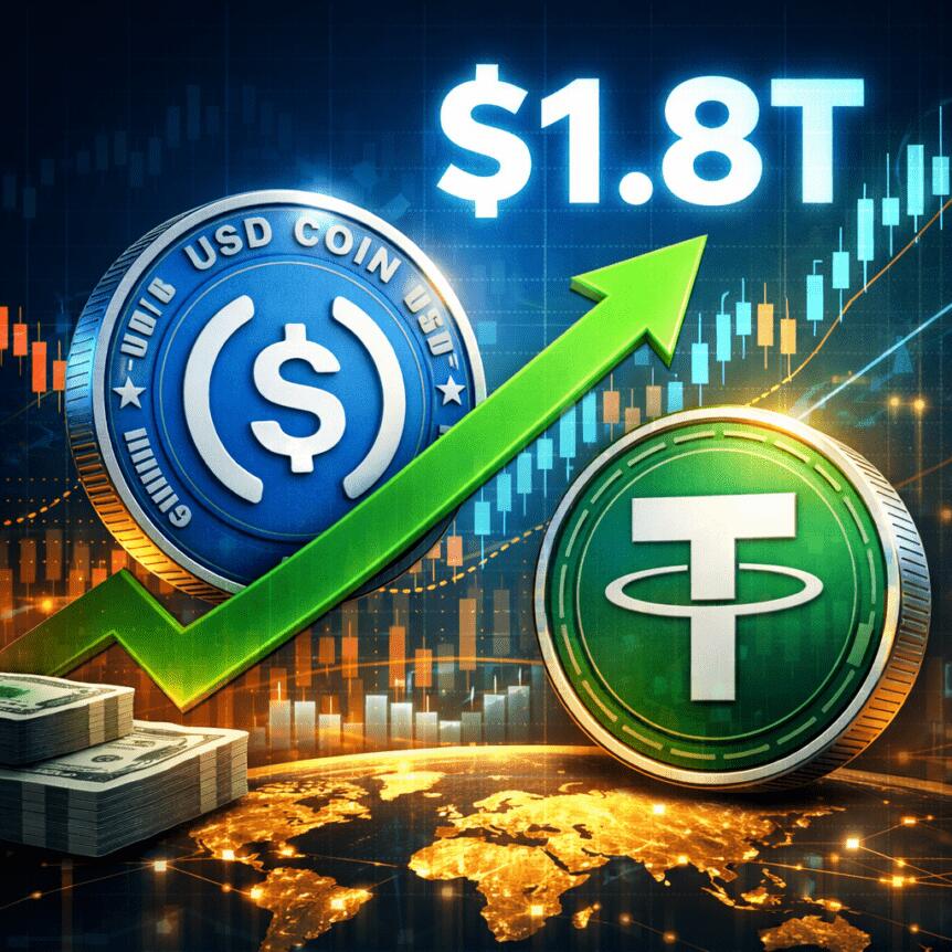 USDC tops Tether as stablecoin transfers hit all-time high $1.8T