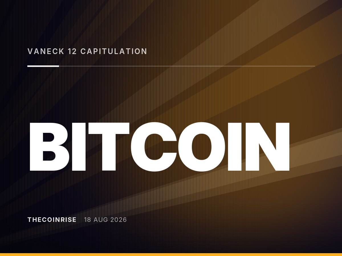 VanEck Says 8 of 12 Bitcoin Capitulation Signals Are Now Flashing