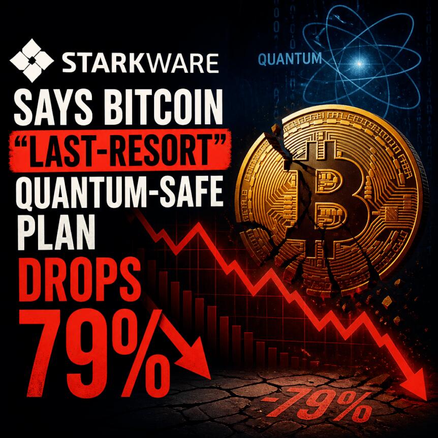 StarkWare Says Bitcoin “Last-Resort” Quantum-Safe Plan Drops 79%