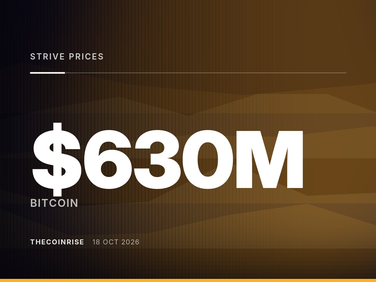 Strive Prices SATS Preferred Stock IPO at $90, Aims to Raise $630M for Bitcoin