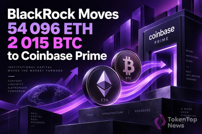 BlackRock Moves 54,096 ETH, 2,015 BTC to Coinbase Prime
